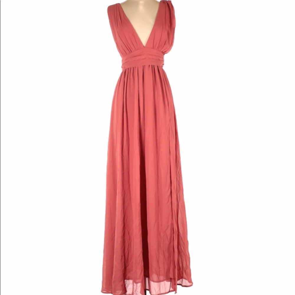 Lulu’s heavenly hues coral maxi dress